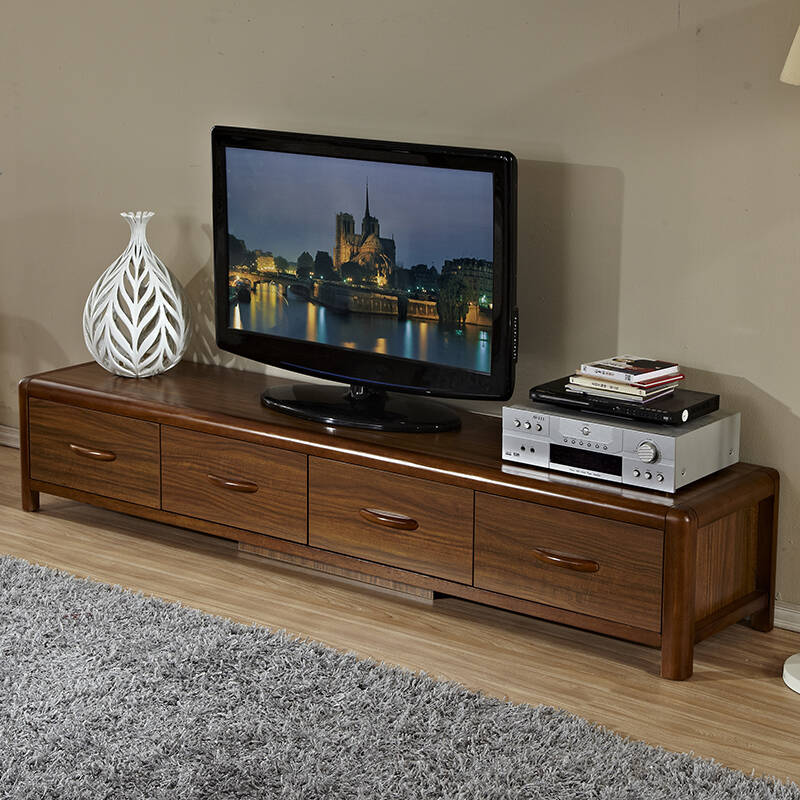 实木电视柜最新款，科技与生活的完美融合时尚家具展示
