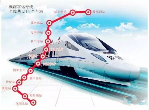 赣深高铁最新线路图,赣深高铁最新线路图,连接两地的速度与激情