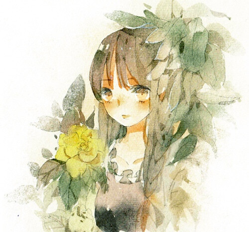 水彩动漫头像,自然美景与心灵之旅的交融之美