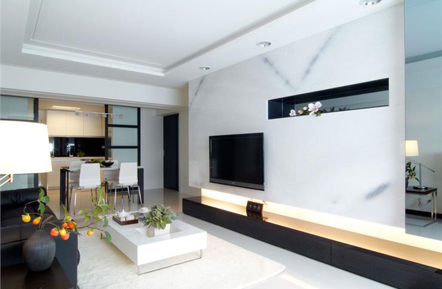 客厅电视背景墙，自然美景之旅的启航之地