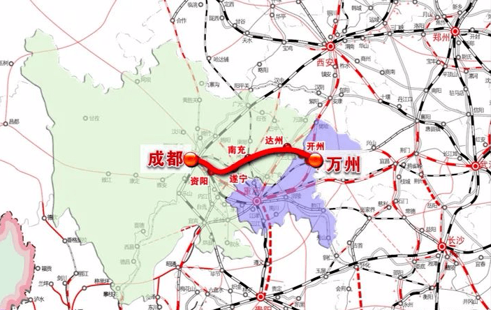 成达万高铁最新路线图,自然美景探索之旅启程